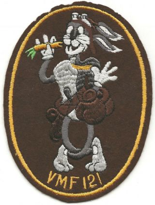 Famous Usmc Vmf - 121 Bugs Bunny Six Inch By Five Inch G - 1 Flight Jacket Patch