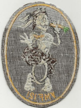 Famous USMC VMF - 121 Bugs Bunny Six Inch By Five Inch G - 1 Flight Jacket Patch 2