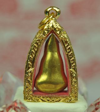 Gold Leklai Thong Pla Lai Lp Huan Powerful Thai Amulet Phra Nang Phaya Lek Lai