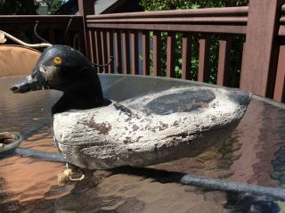 Early Chippy Paint Duck Decoy Wooden Carved Primitive