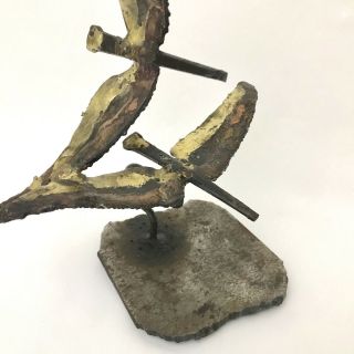 Vintage Brutalist Metal Flying Birds Sculpture Jere - Style 2