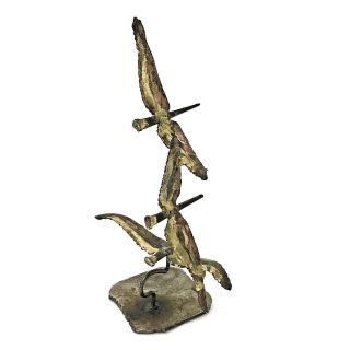 Vintage Brutalist Metal Flying Birds Sculpture Jere - Style 4