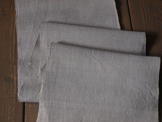 Antique Old Organic Natural Linen Flax Handwoven Homespun Fabric 2 yards 7