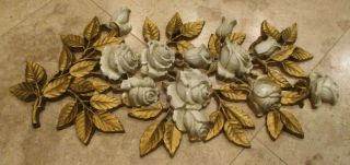 1973 21 Inch Vintage Syroco Hollywood Regency Floral 3d Tree Wall Plaque