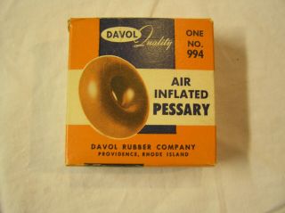 Vintage Davol Air Inflated Vaginal Pessary 994 3”