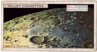 Surface Of The Moon Solar System Astronomy C90 Y/o Trade Ad Card