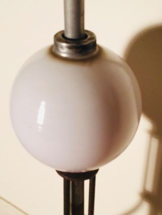 Vintage Lightning Rod - Milk Glass Globe & Cast Stand 2