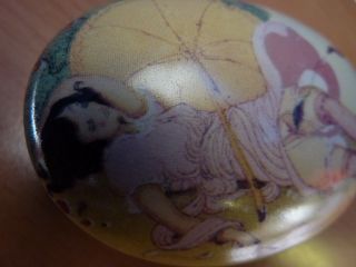 Art deco erotic porcelain trinket pill box Gerda Wegener Faun Mephisto 932 - 3A 3