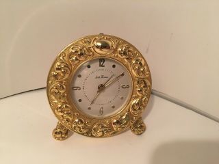 Vintage Seth Thomas Alarm Clock Brass Made In Germany Wind Up Finds 702