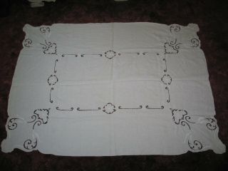 Antique Vintage Victorian Lace Tablecloth Hand Embroidered Lace Hand Embroidery