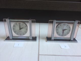 Price Drop_vintage Art Deco,  Westclox Leland,  Alarm Clock,  A Pair