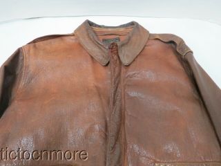 WWII US ARMY AIR FORCE TYPE A - 2 LEATHER FLIGHT JACKET SIZE 42 5