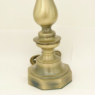 VINTAGE BRASS COLUMN TABLE LAMP APPROX 50cm HIGH 2