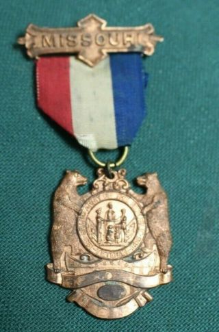 Gar Grand Army Of The Republic Missouri Veteran Medal 1866 Civil War Rare Bears