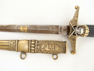 Hungarian Officer ' s Dagger WW2 paratrooper Air Force Sword Knife RARE EX,  1943 4