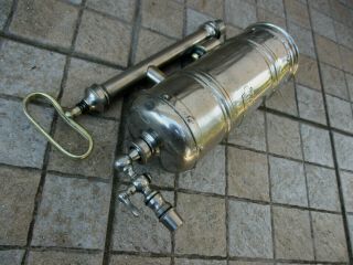 Vintage Brass Chromed Casa Hipolito Pump Sprayer Nozzle Farm Garden Tool Spray 5