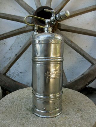 Vintage Brass Chromed Casa Hipolito Pump Sprayer Nozzle Farm Garden Tool Spray 8