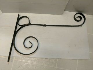 Old Large Cast Iron Bracket For Antique Porcelain Sign,  Gas Station Store