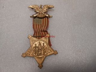 Vintage 1886 Civil War Gar Grand Army Veteran Medal Numbered