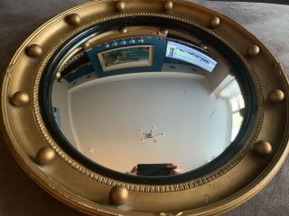 1930’s Round,  Vintage,  Convex,  Antique,  Fisheye,  Porthole,  Butlers Mirror 40cm 2