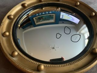 1930’s Round,  Vintage,  Convex,  Antique,  Fisheye,  Porthole,  Butlers Mirror 40cm 5