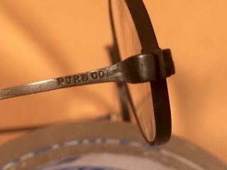 Antique Eyeglasses Civil War Era,  Coin Silver Loop Ends 1850 ' s 2