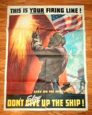 Wwii Poster This Is Your Firing Line 30 X 40
