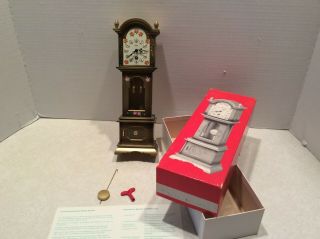 German Miniature Grandfather Clock,  Plastic,  One Day Movement