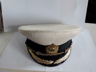 Bulgaria Bulgarian Navy Marine Officer Parade Uniform Visor Hat Peaked Cap