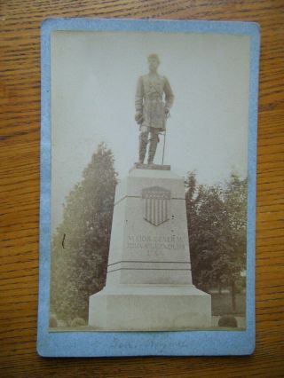 General John Reynolds Gettysburg Statue Cabinet Card Photograph