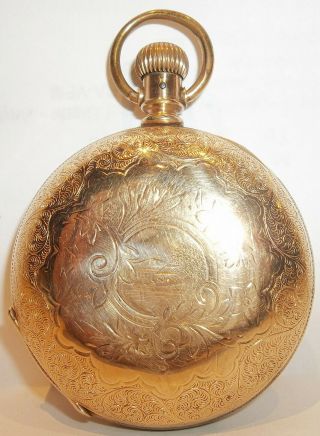 1892 ELGIN 7 Jewels Pocket Watch in GF Hunter Case 18s Cleaned,  Runs Well 3