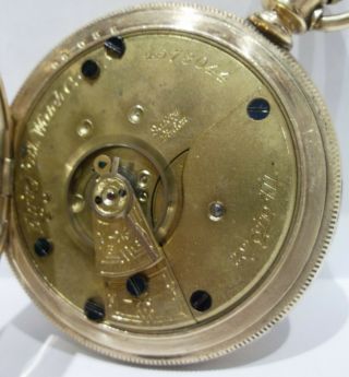 1892 ELGIN 7 Jewels Pocket Watch in GF Hunter Case 18s Cleaned,  Runs Well 8