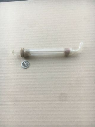 Vintage Unusual Medical Glass Syringe