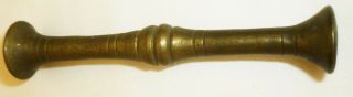 SOLID BRASS BRONZE VINTAGE VERY HEAVY PHARMACY SMALL MORTAR & PESTLE APOTHECARY 4