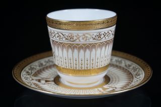 Antique Gorgeous Cauldon for Tiffany English Demitasse Cup & Saucer V1472 - SET A 3