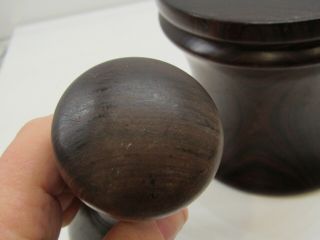 Vintage Mortar And Pestle Wood Large Heavy Apothecary - Quality Made Marked 5