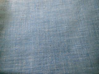 Vintage ' 50 ' s French Blue Woven Petite Homespun Check Cotton Workwear Fabric 4