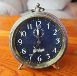 Vintage Victory Eight Day Wind Up Alarm Clock Ingraham Co.  Bristol Conn.