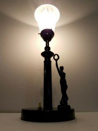 Art Deco Style Silhouette Lady Figural Lamp