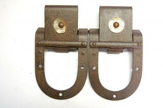 Antique Barn Door Rollers Hangers " National Mfg Co Big 4 " Cast Iron Sterling,  Il