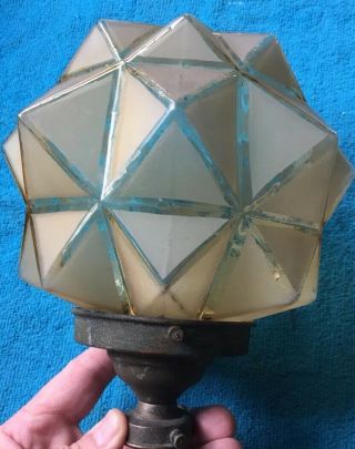 Vintage Antique Glass Lampshade Light Shades Edwardian ? Or Older