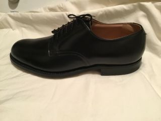 1969 NOS D.  J.  Leavenworth Leather Black Military Dress Shoes Men ' s 9 R 2