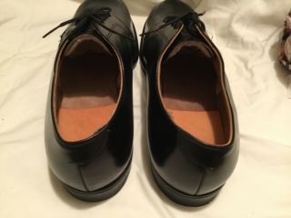 1969 NOS D.  J.  Leavenworth Leather Black Military Dress Shoes Men ' s 9 R 3