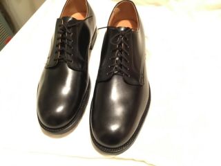 1969 NOS D.  J.  Leavenworth Leather Black Military Dress Shoes Men ' s 9 R 7