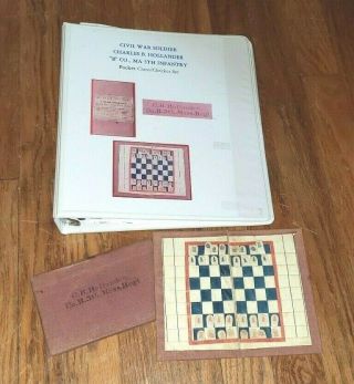 Rare Civil War Chess / Checker Game Named 5th Massachusetts & Research