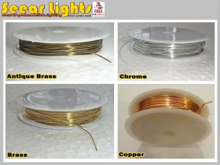 6m Reel Of Chandelier Wire Light Parts Links Prism Crystals Droplets Glass Drops