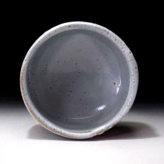 QQ9: Japanese Pottery Tea bowl,  Shino ware by Famous potter,  Shuichi Sawada 7