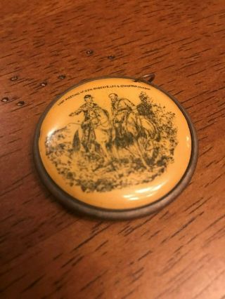 Civil War Confederate Veterans Reunion Button Robert E Lee Stonewall Jackson