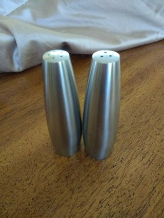 Mcm Dansk Designs Jens Quistgaard Jhq Stainless Steel Salt Pepper Shakers " Odin "