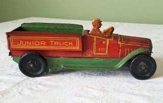 Early J.  Chein Toys Tin Litho Ford Junior Truck 20 